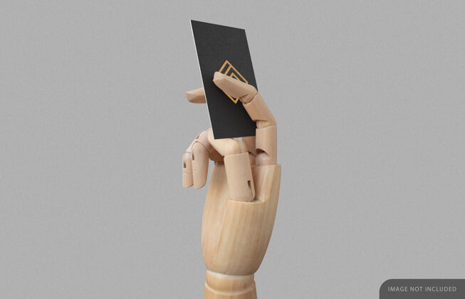 信息名片在木头手模型印刷模型商业