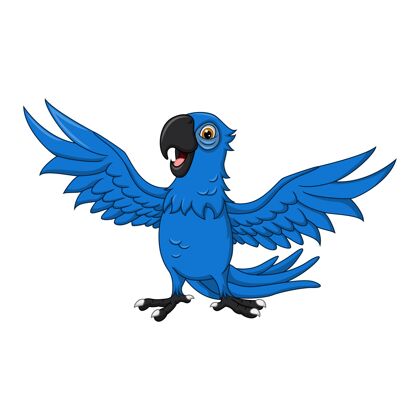 动物卡通快乐蓝金刚鹦鹉金刚鹦鹉鸟蓝色