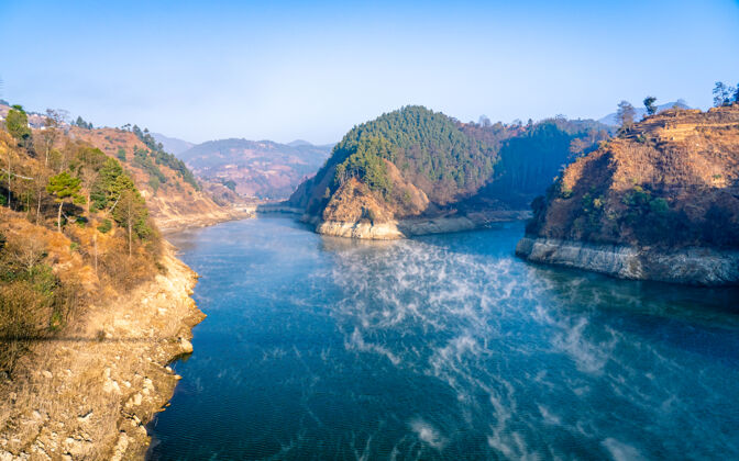 尼泊爾尼泊爾美麗的風景風景丘陵風景