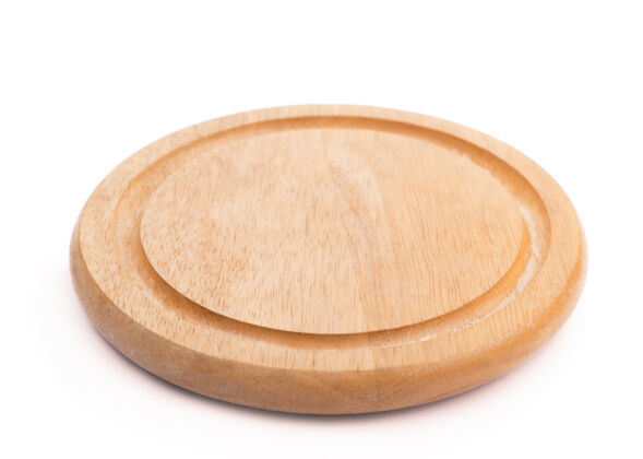 器皿木制奶酪板 隔离在白色背景上材料干净托盘