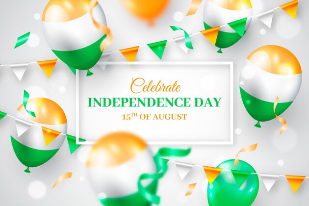 现实现实的印度独立日插画独立日节日印度独立日