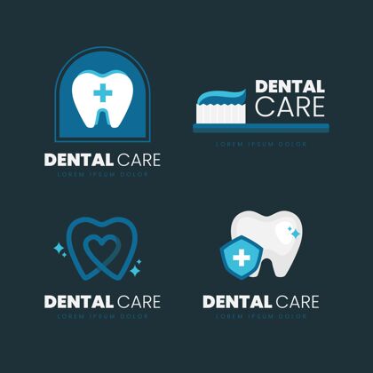 护理平面设计牙科标志系列健康平面设计牙科