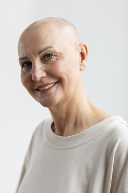 医疗皮肤癌中年妇女画像疾病秃头战斗
