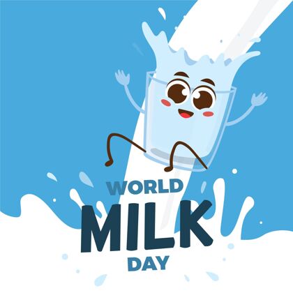 世界牛奶日平面世界牛奶日插画奶制品国际营养