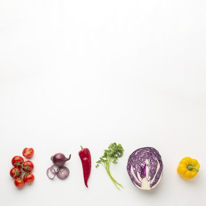 食物顶视图蔬菜布置蔬菜俯视图框架