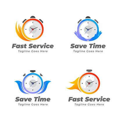 Logo平时间标志收集Corporate时钟Logo时间Logo