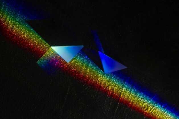 水晶灯光棱镜效果特写颜色光效果五颜六色