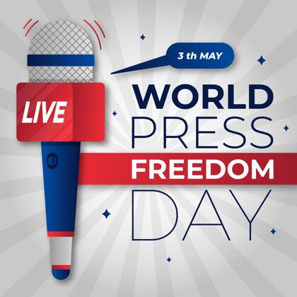 记者梯度世界新闻自由日插画国际全球自由