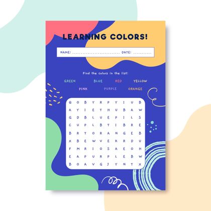 学习理念五颜六色的孩子喜欢的颜色字母五彩缤纷随时打印学习书信