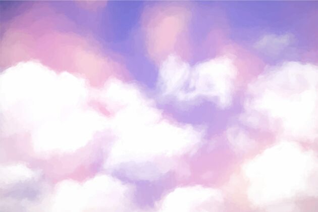 粉彩手绘水彩粉彩天空背景粉彩天空背景天空背景