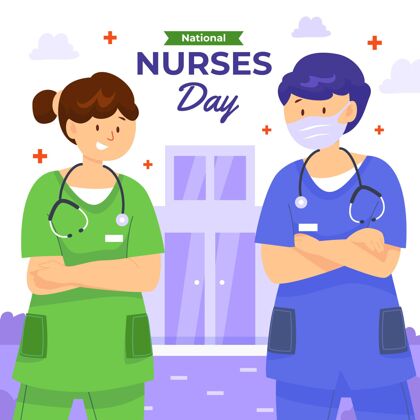 国际护士日平面全国护士节插画健康专家护士护理者