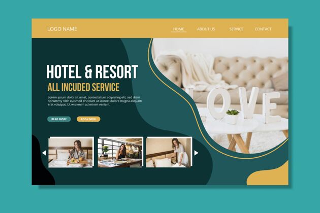 主页创意酒店登录页模板与照片网页模板旅行信息