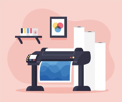 平面设计有机平面印刷行业插图有机职业印刷行业