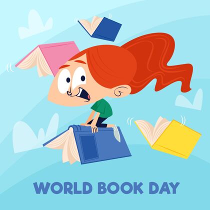 4月23日手绘世界图书日插图故事小说世界图书和版权日