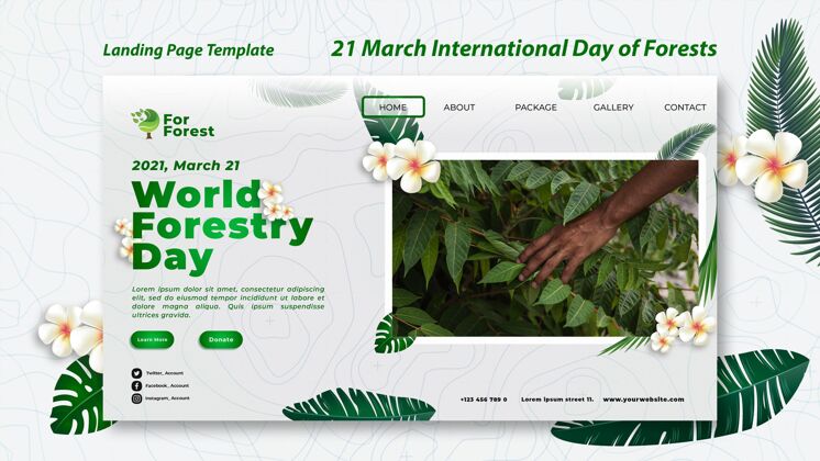 世界各地国际森林日登陆页登录页网页模板国际