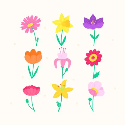 美丽手绘美丽春花系列春天开花开花