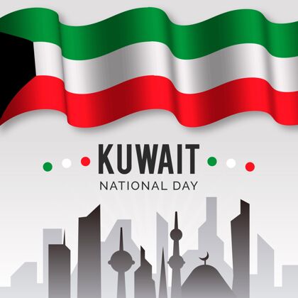 节日科威特国旗解放自由民族