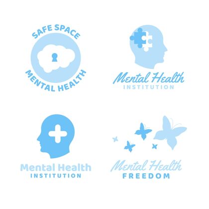 Pack平面设计心理健康标志集心理学健康品牌