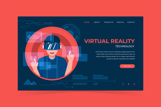 游戏虚拟现实概念-登录页娱乐视觉模拟