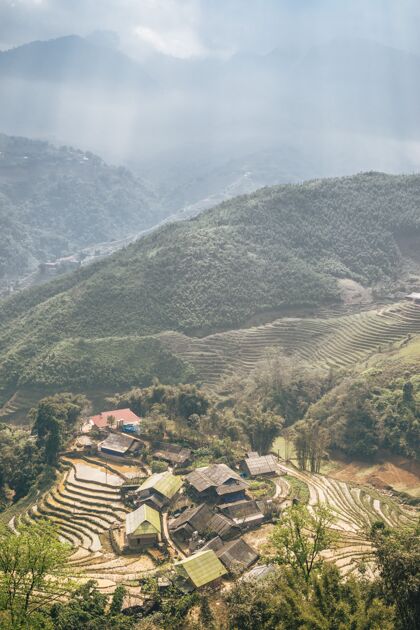 日光萨巴的越南风景环境山谷照片
