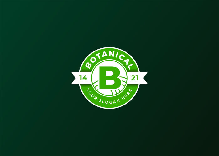 生态带首字母b的植物徽章企业叶公司