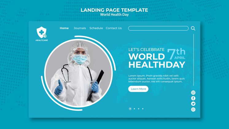 网络模板世界卫生日网页模板医疗医学登录页