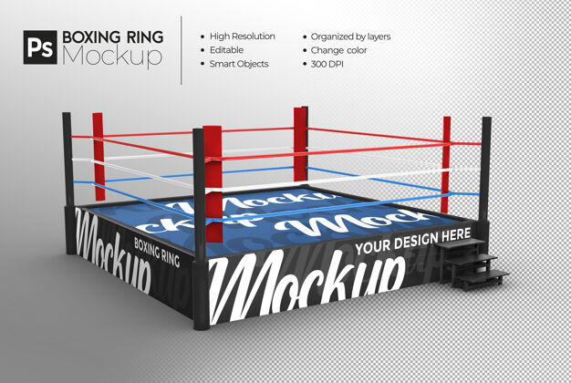 战斗拳击场模型设计渲染现实比赛比赛