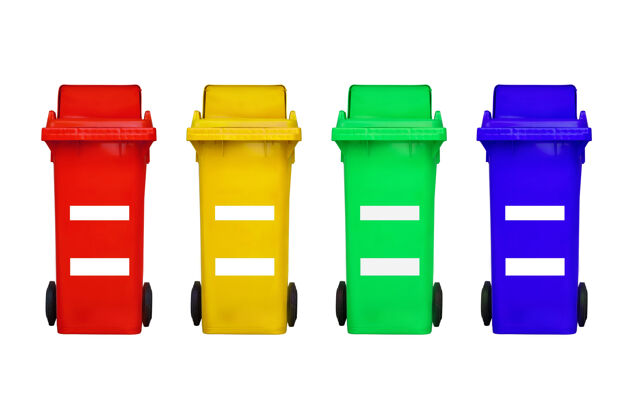 车辆垃圾桶可用于分色隔离在白色背景上有毒废物城市旅行