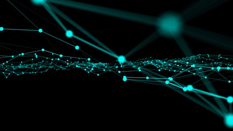 蓝色一波接一波网点的创新创造条纹互联网变化