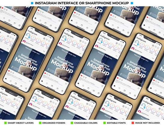 InstagramInstagram界面上的现代手机屏幕模型手机手机Instagram实体模型