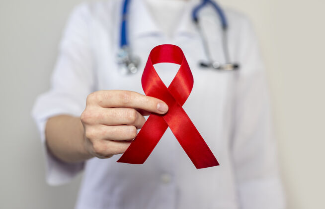 意识红丝带支持艾滋病世界日 特写希望治愈国际