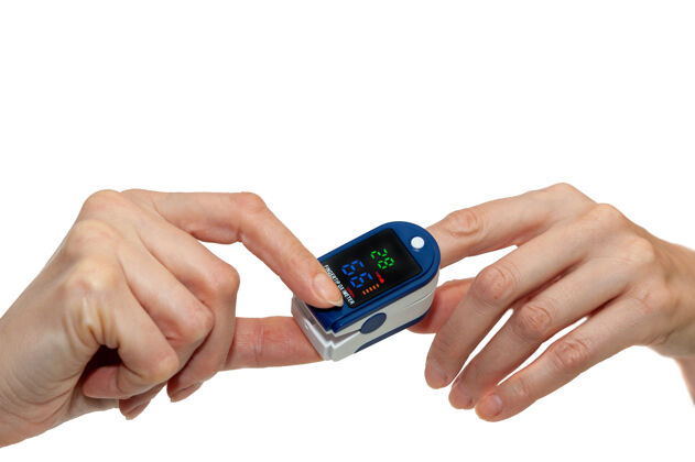 医疗保健脉搏血氧仪用来测量脉搏率和氧气水平氧气传感器显示