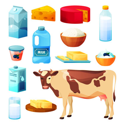 自然牛奶和农产品农舍奶牛有机