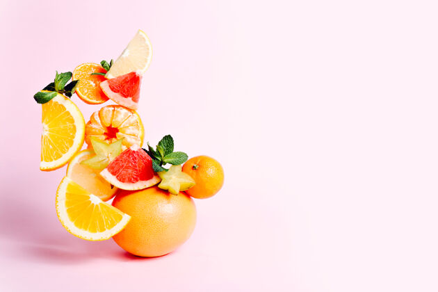 健康粉红色的新鲜水果水果新鲜有机