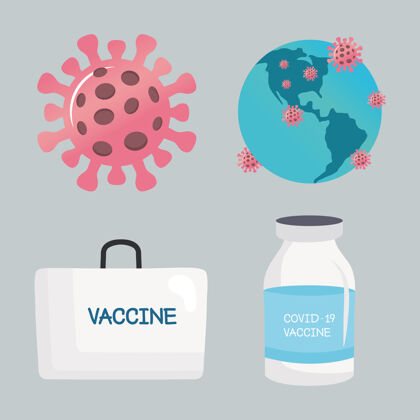 包装Covid19病毒疫苗包装盒插图免疫手柄疫苗