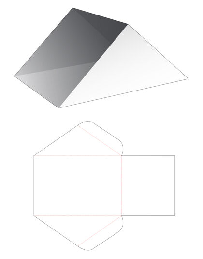 盒子三角纸板托盘模切模板包装顶部包装
