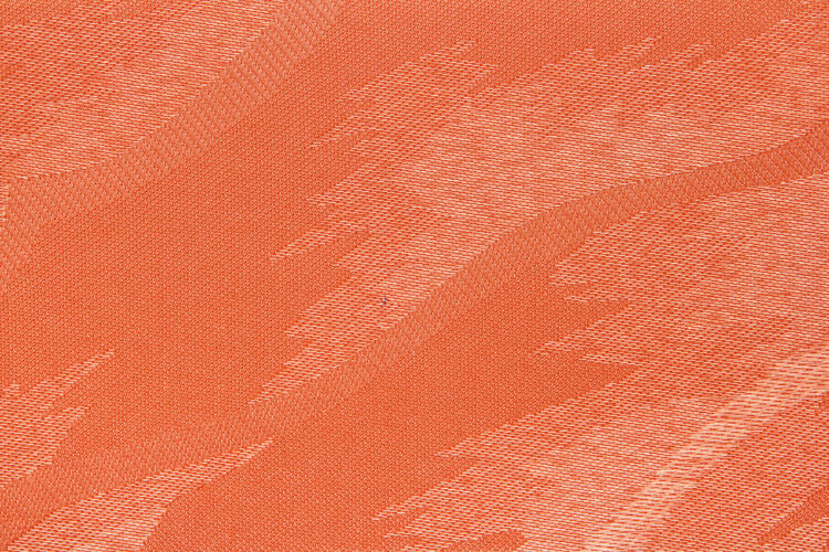 浮雕橙色面料窗帘材质花卉面料窗帘