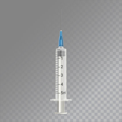 医疗三维逼真的白色医用注射器注射剂疫苗3d