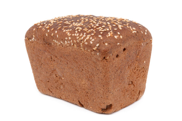 早餐新鲜可口的面包放在白色的表面上种子新鲜面包房