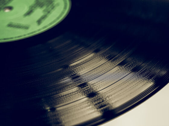 深褐色复古乙烯基唱片唱片60年代声音