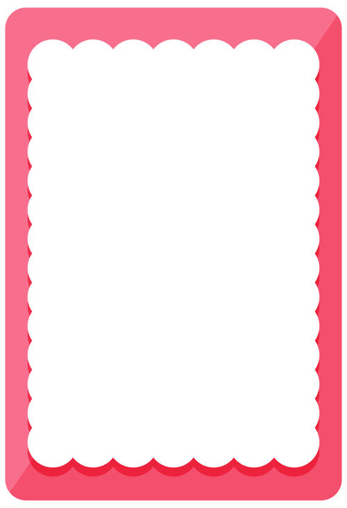 安排空粉红色卷发框架横幅模板曲线边框卷发