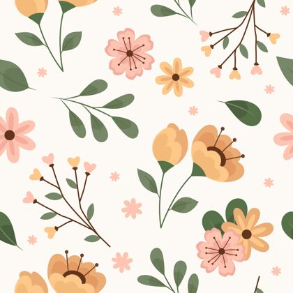 桃色桃色花卉图案设计花朵平面设计装饰