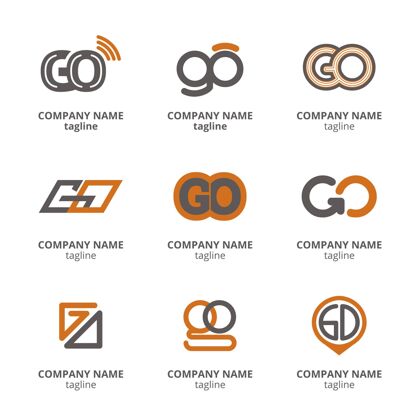 企业标识扁平围棋标志模板集企业标志标识平面设计