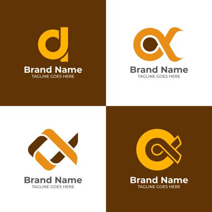企业平面设计彩色阿尔法标志企业标识品牌标识模板