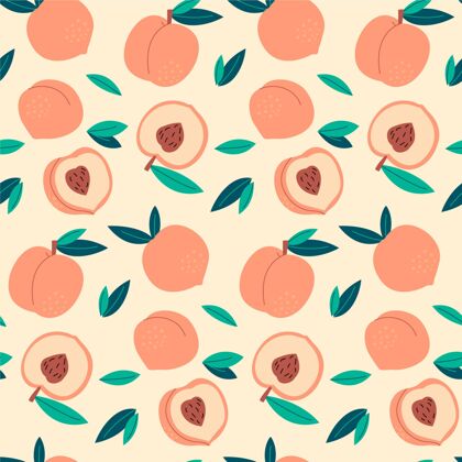 装饰图案桃花图案设计水果水果图案图案设计