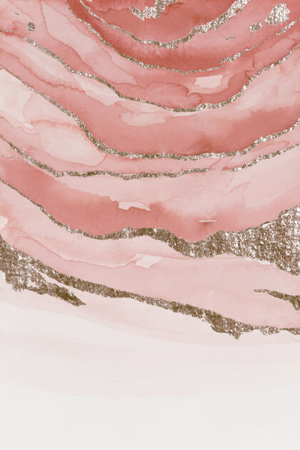 艺术闪亮的粉红色水彩刷斯托克背景绘画亚克力油漆