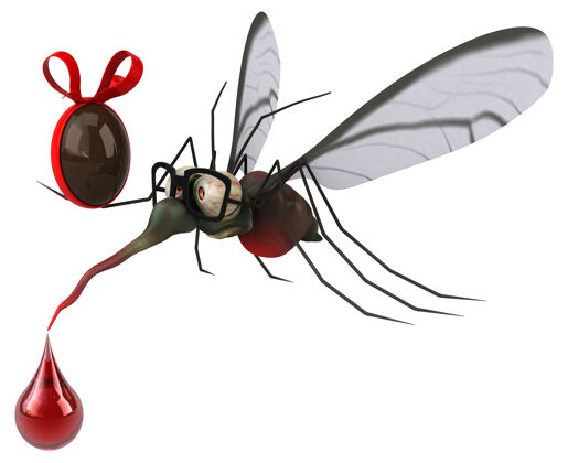巧克力蚊子3d插图昆虫杀虫剂感染