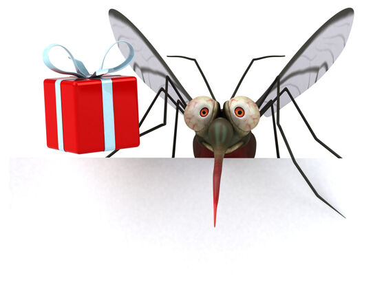 流行病蚊子3d插图昆虫吮吸疾病