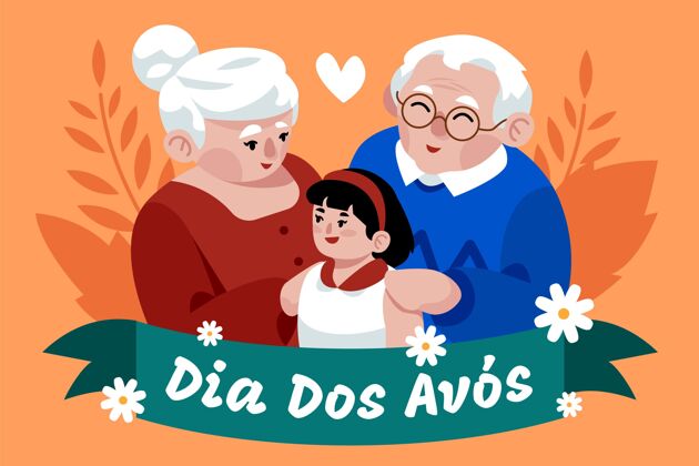 庆祝活动平面直径dosavos插图祖母平面设计祖母