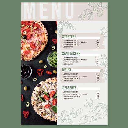 平面设计平面乡村餐厅菜单模板印刷品乡村食品